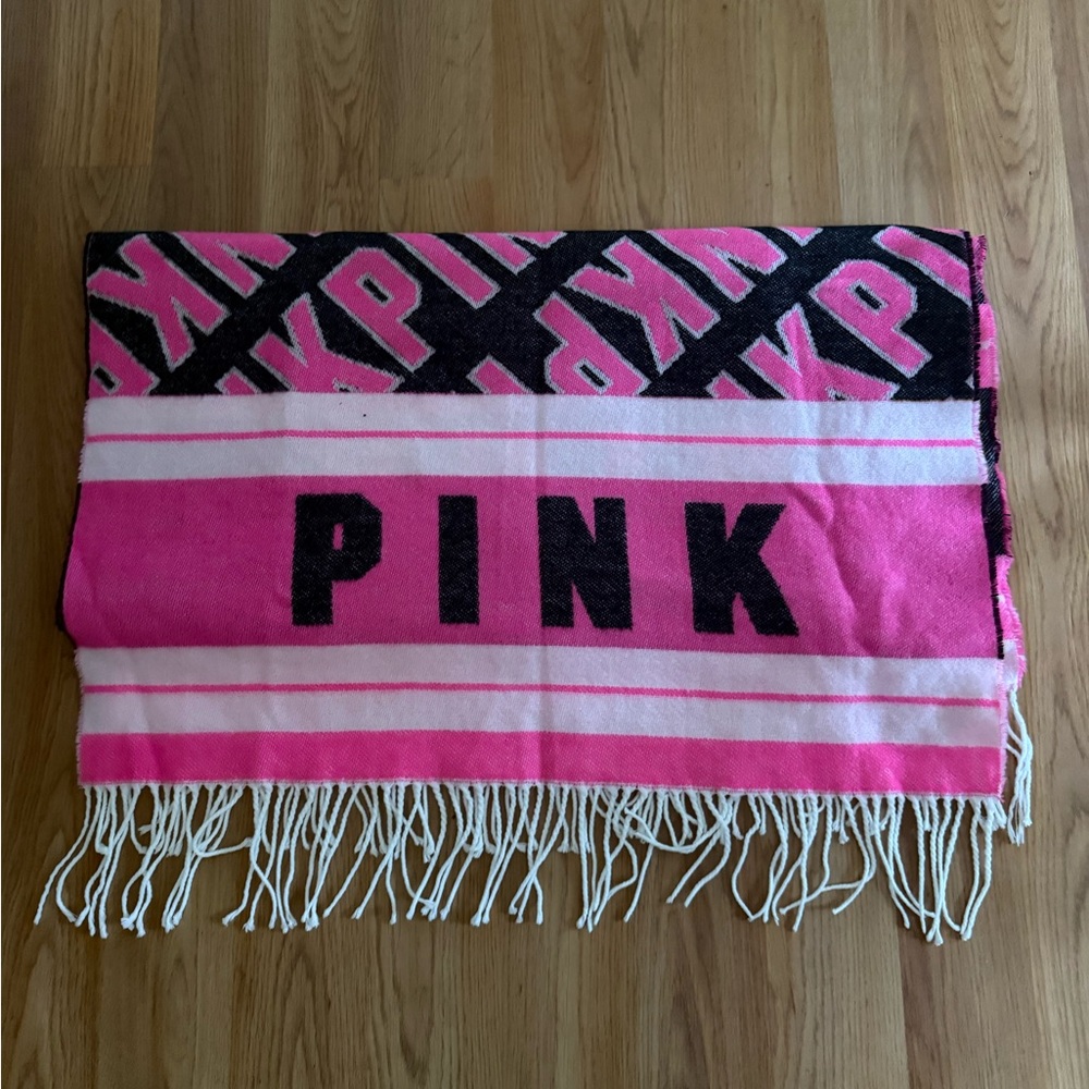Victorias Secret pink knit throw scarf